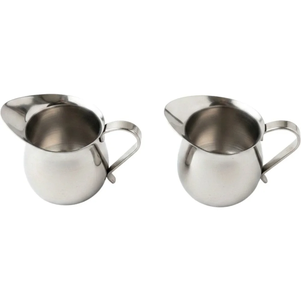 Adcraft 18-8 Stainless Steel Creamer Pitchers Set of 2 Japan Silver Bell Shape